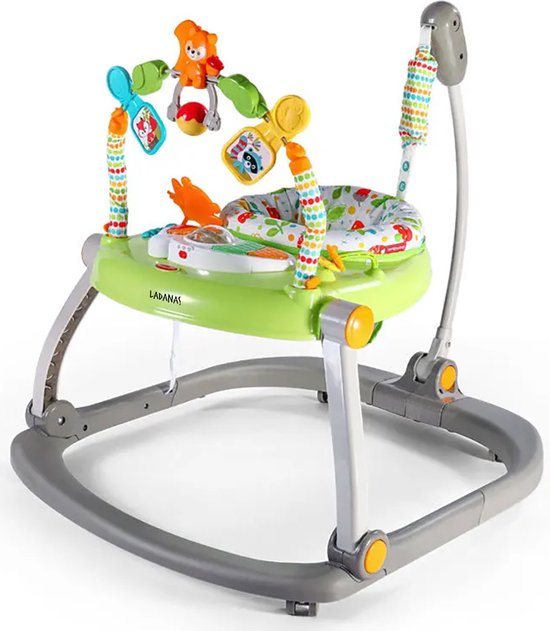Jumper baby speelgoed - 3in1 Loopwagen - MULTIFUNCTIONELE Spring- en Looptrainer - Loopstoeltje Baby - Makkelijk inklapbaar!