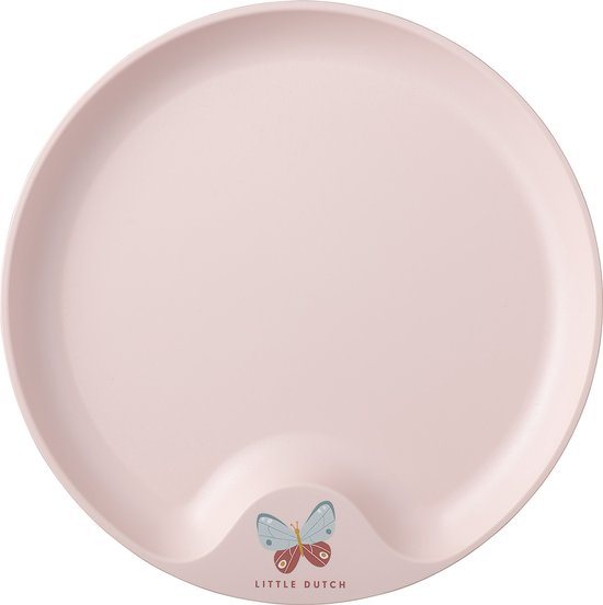 Mepal Mio kinderbord Little Dutch - Magnetronbestendig - Met greep - Kinderservies - Flowers & Butterflies