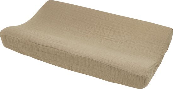 Meyco Baby Uni aankleedkussenhoes - pre-washed hydrofiel - taupe - 50x70cm