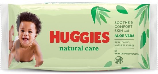 Huggies - Natural Care - Billendoekjes - 56 babydoekjes - 1 x 56