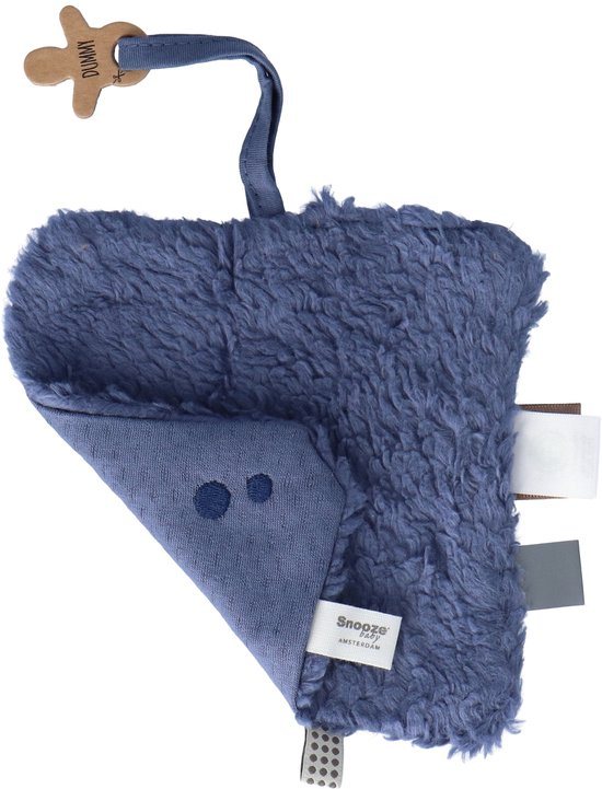 Baby Speendoekje 15 x 15cm - Knuffeldoekje 100% biologisch katoen - Comfortdoekje Blue Nights - Blauw - Snoozebaby