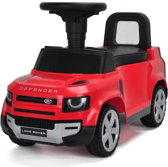 Land Rover Defender Loopauto - tot 3 jaar - met Opbergbox - Rood