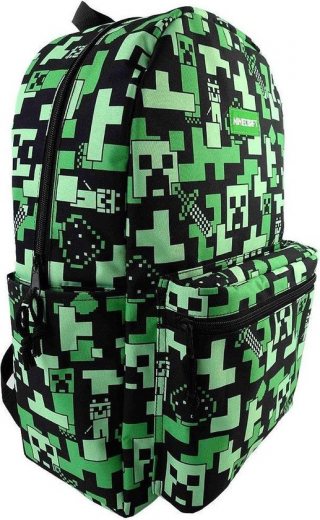 Minecraft Creeper Rugzak Laptop / Tablet Vak - Hoogte 44cm