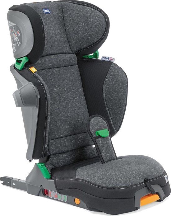 Chicco Fold & Go i-Size Autostoel - Groep 2 3 - i-Size - Isofix bevestiging -  15 tot 36 kg  - Grijs