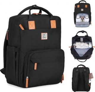 Brisby slijtvaste Luiertas – verzorgingstas – met buggymontage - Zwart