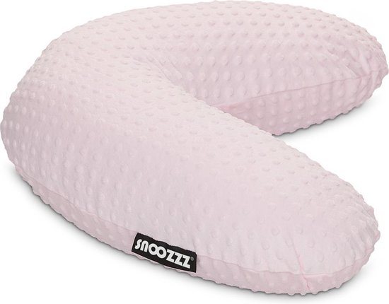 Snoozzz Voedingskussen Small met afneembare hoes Roze - Fiber vulling - 125 cm
