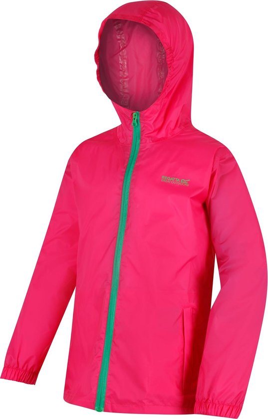 Regatta - Kids Pack It III Opvouwbaar Kinder Regenjack - Roze - Maat 164