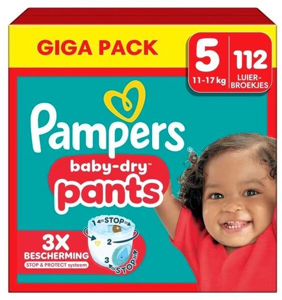 Pampers - Baby Dry Pants - Maat 5 - Mega Pack - 112 stuks - 11/17KG