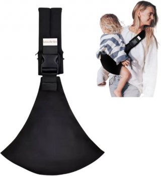 Kindelis® – Baby Draagzak – Draagdoek – Kinderdrager – Draagzakken – Draagzak Peuter – Comfortabele Buik- en Rugdrager – Ademend & Veilig – voor Baby's en Peuters tot 15kg – Baby Spullen – Zwart