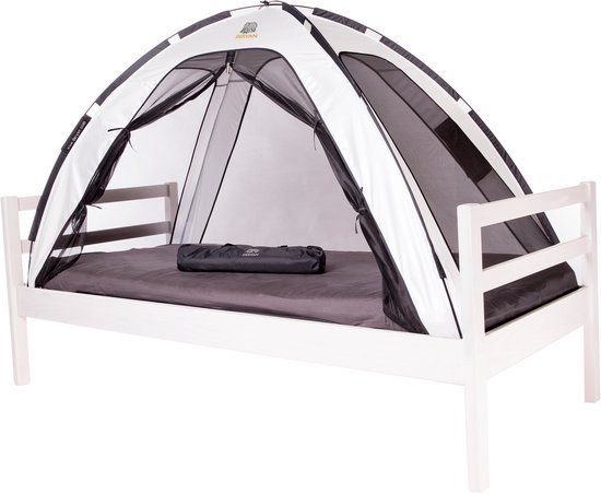 Deryan Bedtent Klamboe - 200x90cm - Hoogste kwaliteit Muggennet Muskietennet 1mm gaas - Ivory
