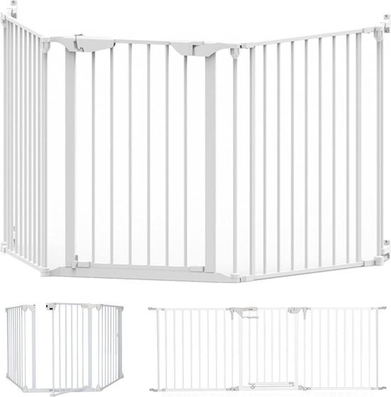 Noma Configure Gate Veiligheidshekje 3 Panelen Wit | Room Divider | Traphekje | Hondenhekje | 64 t/m 197,5 cm