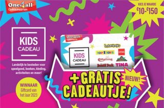 KidsCadeau Surprise met gratis cadeau - Cadeaubon - 25 euro + cadeau-envelop