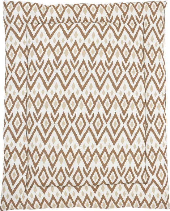 Meyco Baby Ikat boxkleed - sand/toffee - 80x100cm