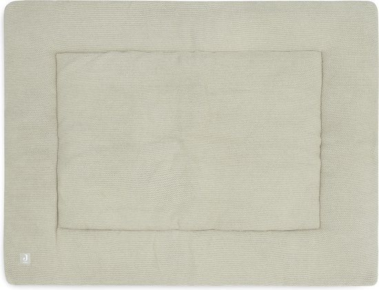 Jollein - Boxkleed 75x95cm - Speelkleed Baby - Basic Knit - Olive Green