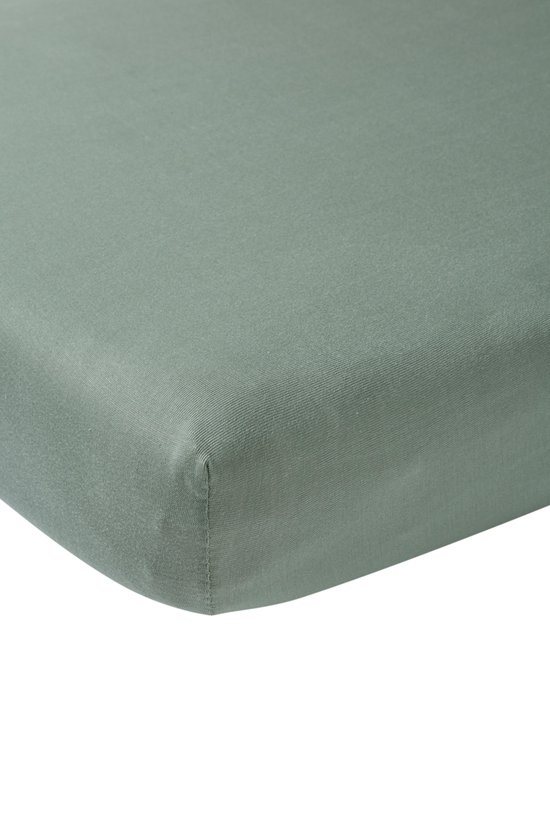 Meyco Baby Uni hoeslaken wieg - stone green - 40x80/90cm