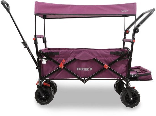 Paarse opvouwbare strandkar - FUXTEC Beach Cruiser - draagvermogen 75kg