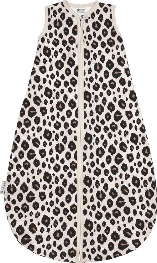 Meyco Baby Leopard baby zomerslaapzak rond - sand melange - 74cm - 0.5 TOG
