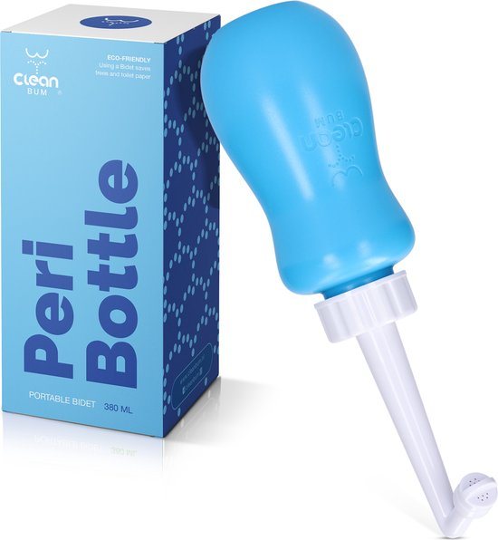 CLEAN BUM Peri Bottle - Vaginale Douche - Postpartum - Draagbare Bidet - Perineum Douche - Blauw