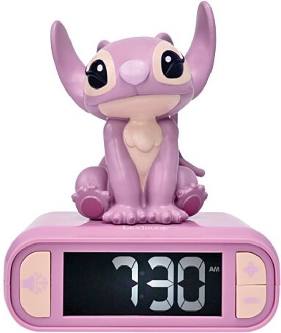 Disney Stitch Angel 3D Nachtlamp-Wekker