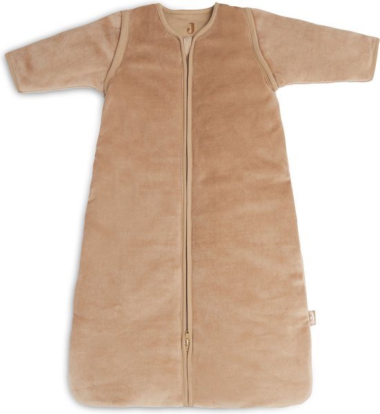 Jollein - Baby Winterslaapzak met Afritsbare Mouw (Velvet - Biscuit) - Katoen - Polyester - Winterslaapzakje Baby, Babyslaapzak - 110cm