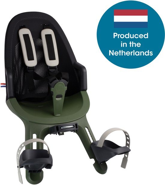 Qibbel Air Fietsstoeltje Voor - Magic green - Stuurpenbevestiging - Voorzitje - Fietszitje - Stuur