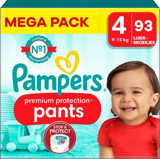 Pampers - Premium Protection Pants - Maat 4 - Mega Pack - 93 stuks - 9/15 KG