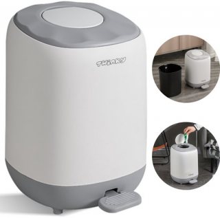 Twinky® Luieremmer – 15 Liter Inhoud – Geurvrije Luier Emmer met Step-Opener – Ruimte voor 30 Luiers – Duurzaam & Stijlvol - Bruin