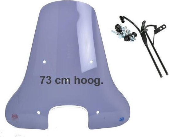 Windscherm hoog + bevestigingsset smoke made in EU China Vespa S Riva Vespelini