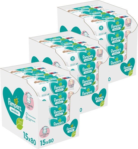 Pampers - Sensitive - Billendoekjes - 3600 doekjes - 45 x 80