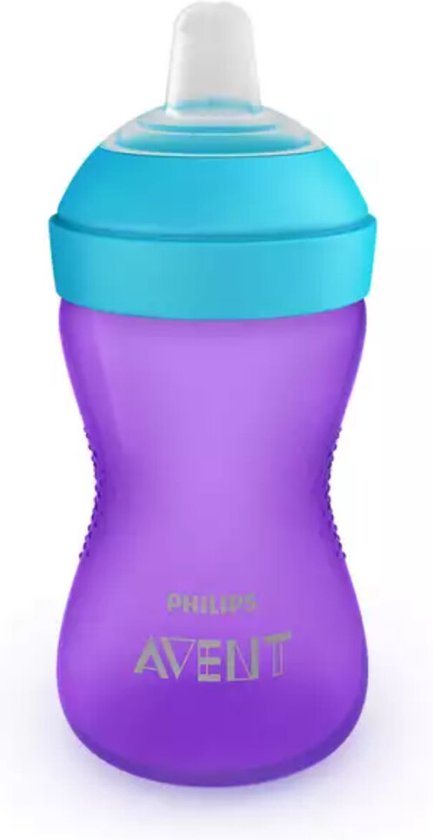 Philips Avent Zachte Bijtbestendige Tuitbeker - 9+ maanden - 300ml - Paars -SCF802/02