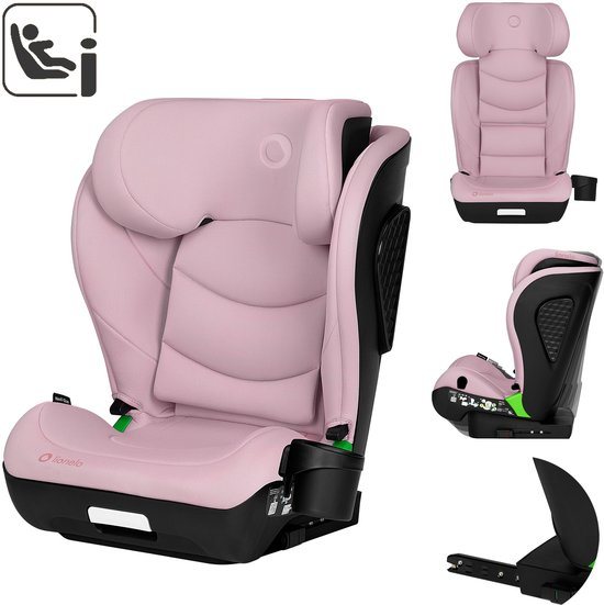 Lionelo Neal i-Size – Autostoel 100-150 cm – ISOFIX of autogordel – Verstelbare hoofdsteun (10 standen) – Kantelbare rugleuning (4 standen) – Side Impact Protection – Bekerhouder – EPP/EPS schuim – Afneembare hoes – Comfortabel & universeel