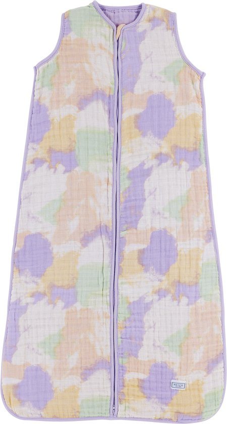 Meyco Baby Tie-Dye baby slaapzak - hydrofiel - soft lilac - 110cm
