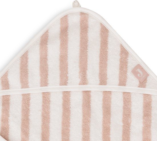 Jollein Badcape - 75x75cm - Stripe Terry - Wild Rose - GOTS