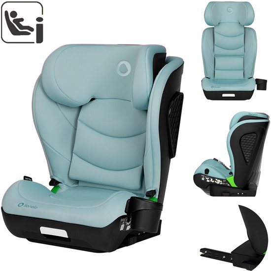 Lionelo Neal i-Size – Autostoel 100-150 cm – ISOFIX of autogordel – Verstelbare hoofdsteun (10 standen) – Kantelbare rugleuning (4 standen) – Side Impact Protection – Bekerhouder – EPP/EPS schuim – Afneembare hoes – Comfortabel & universeel